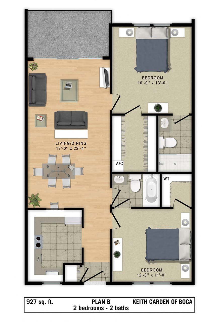 Keith Gardens 2bed/2bath 2/2